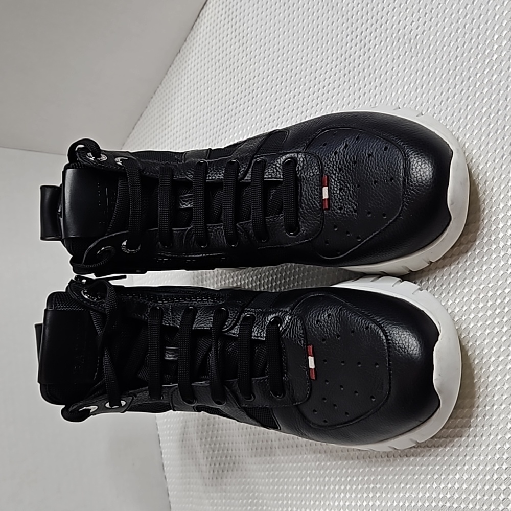 BALLY MENS BIRKO LEATHER HIGH TOP SNEAKERS-SIZE 11 - Picture 4 of 11